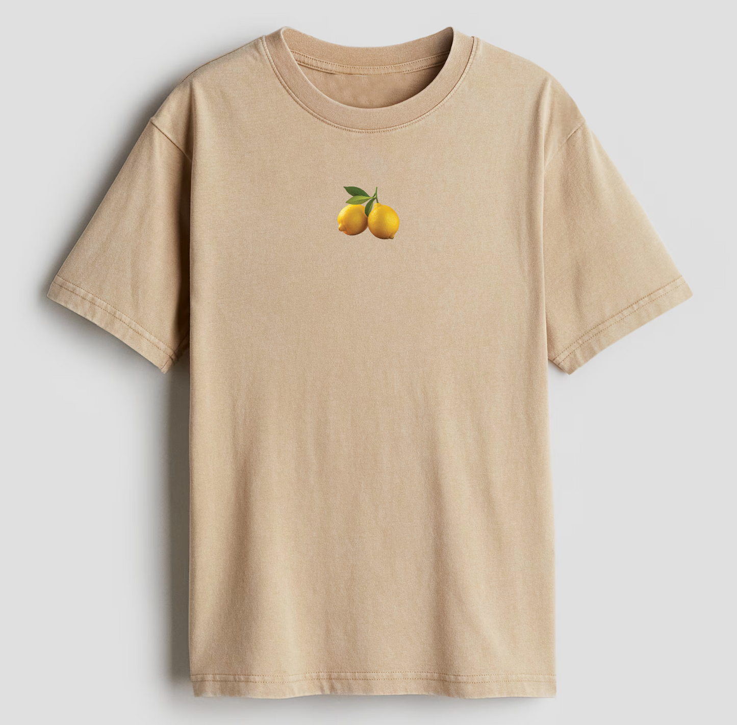 Sunny Citrus oversized beige tshirt