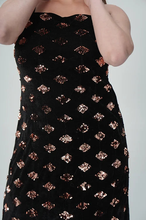 Fire sequin maxi dress