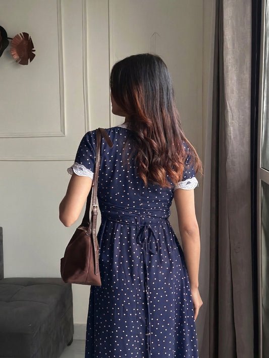 Midnight Bloom midi Dress