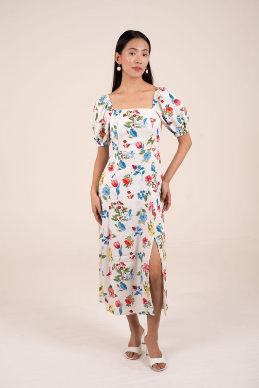 Floral linen Dress