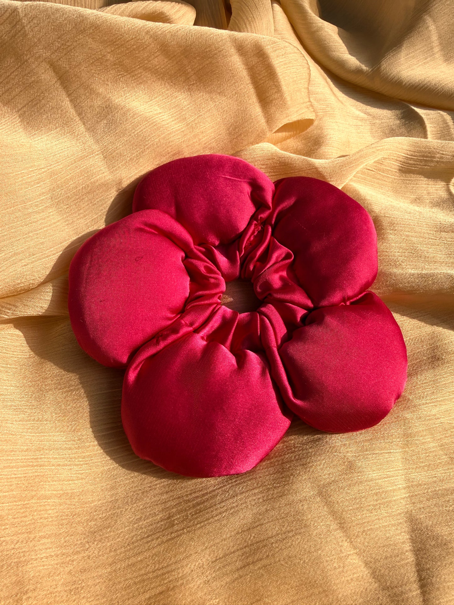 Petal puff pink scrunchie