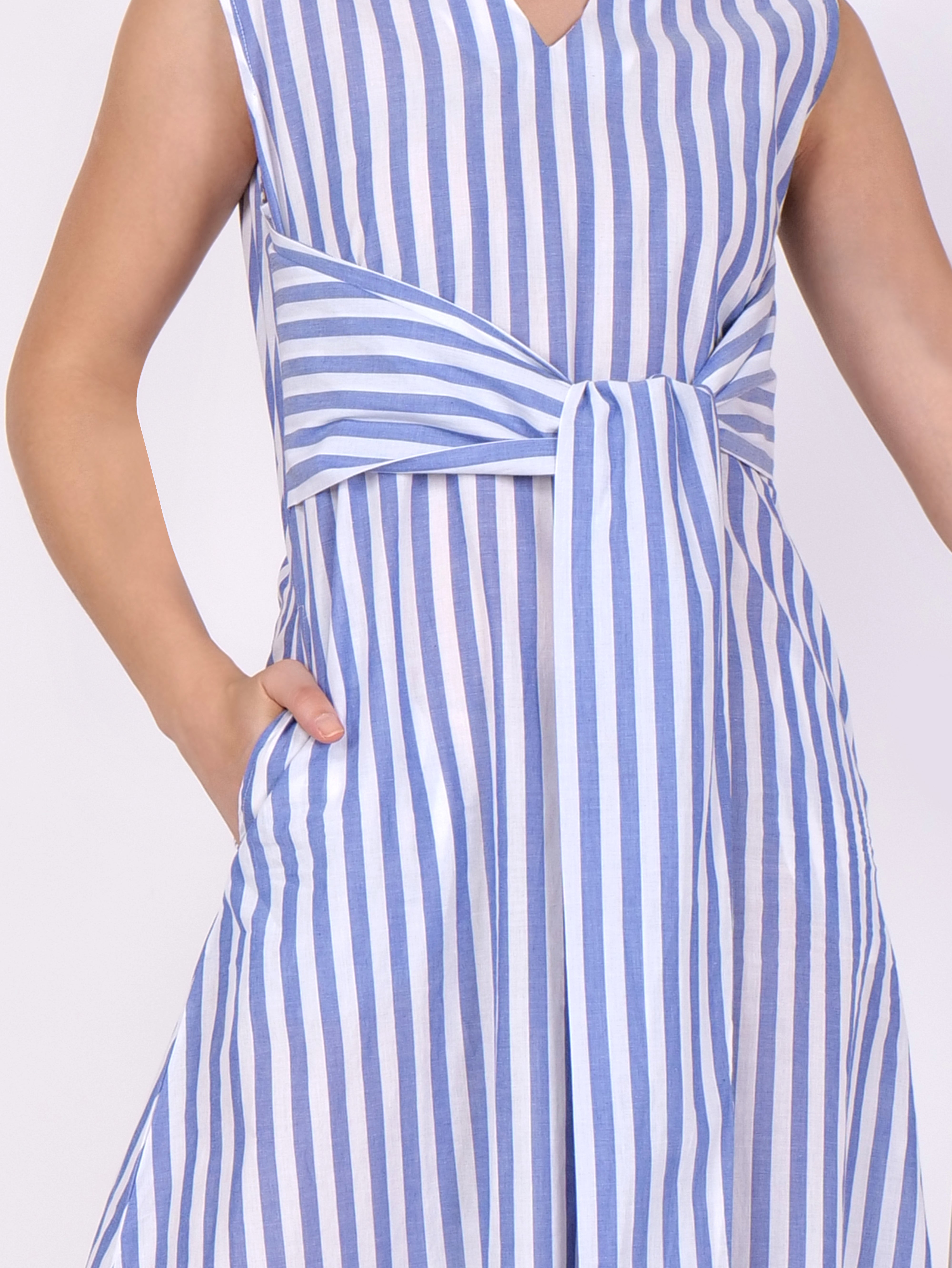 Cross tie up maxi dress