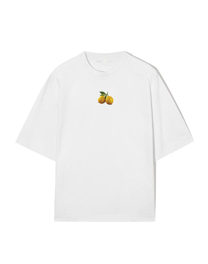 Sunny Citrus oversized white tshirt