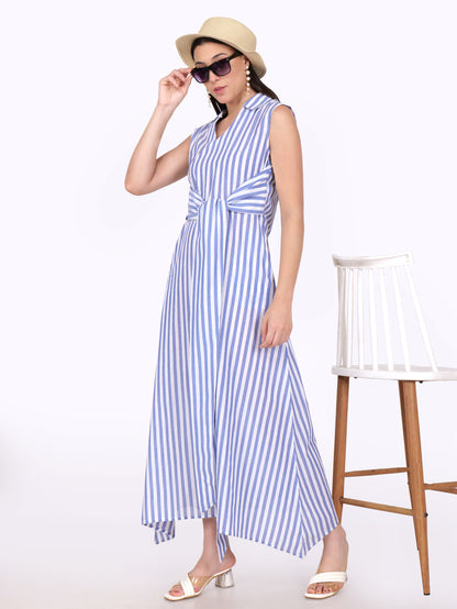 Cross tie up maxi dress