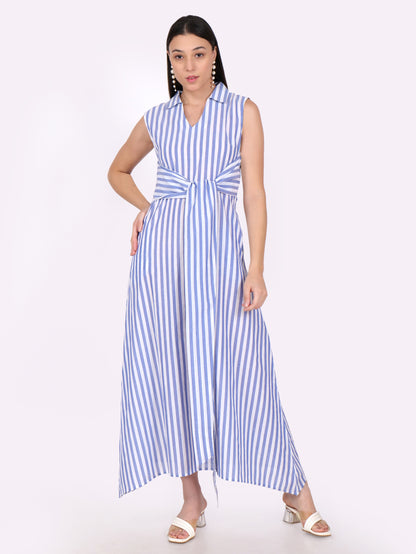 Cross tie up maxi dress