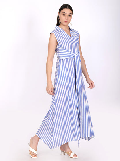 Sleevless Cross tie up maxi dress