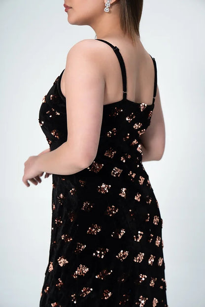 Fire sequin maxi dress