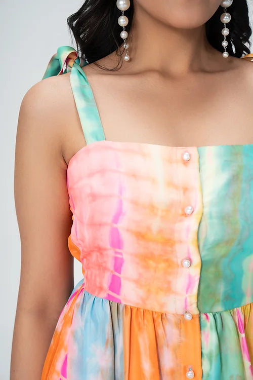 Mia Rainbow shirt dress