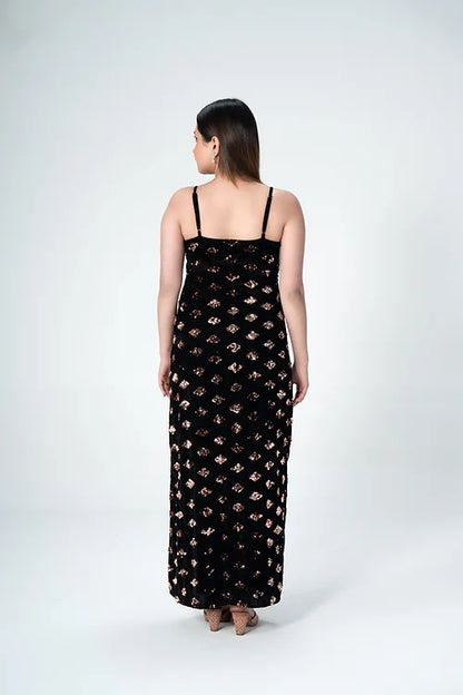 Fire sequin maxi dress