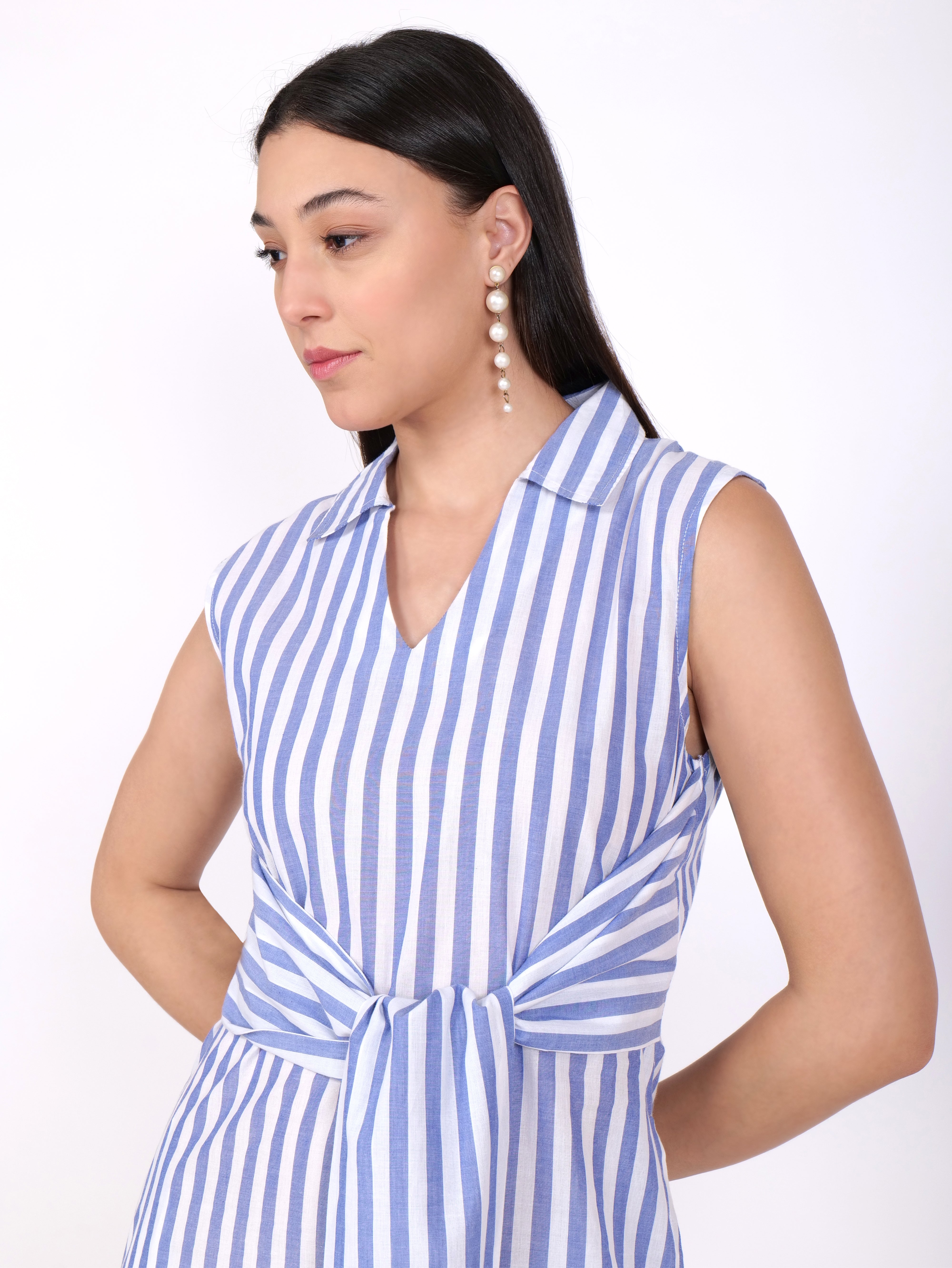 Cross tie up maxi dress