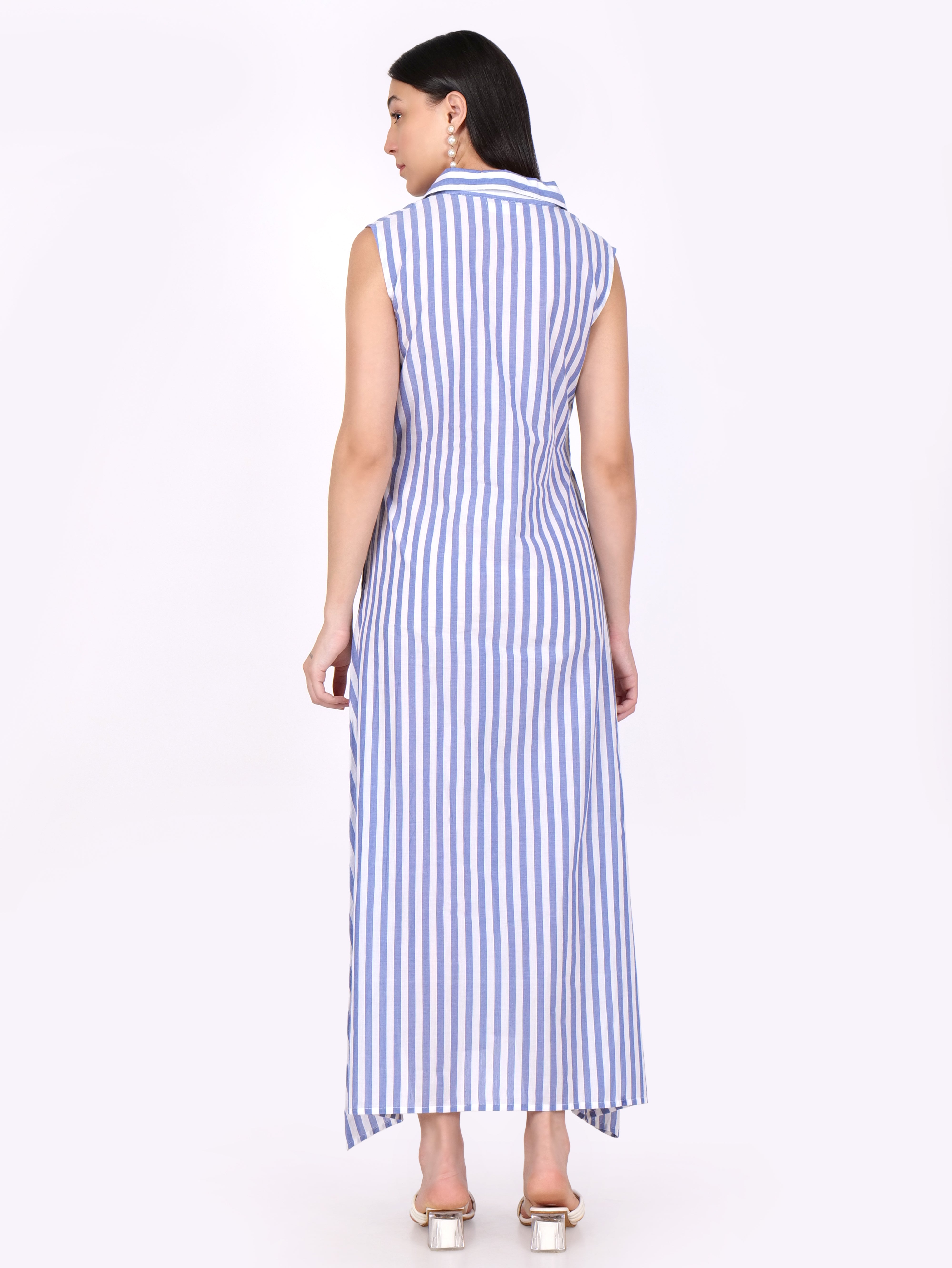 Cross tie up maxi dress