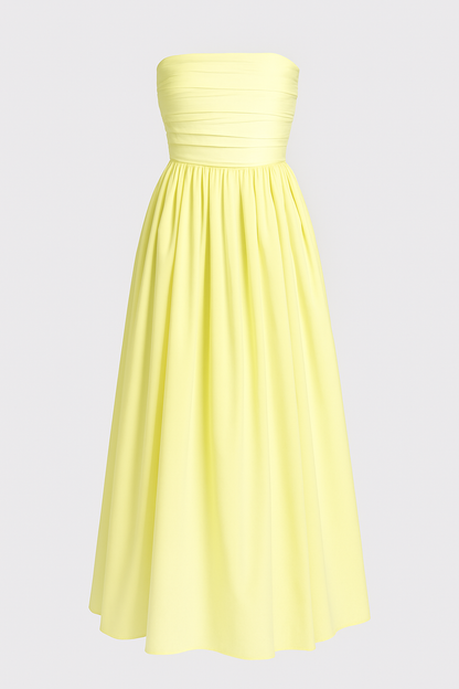 Butter yellow zoya maxi dress