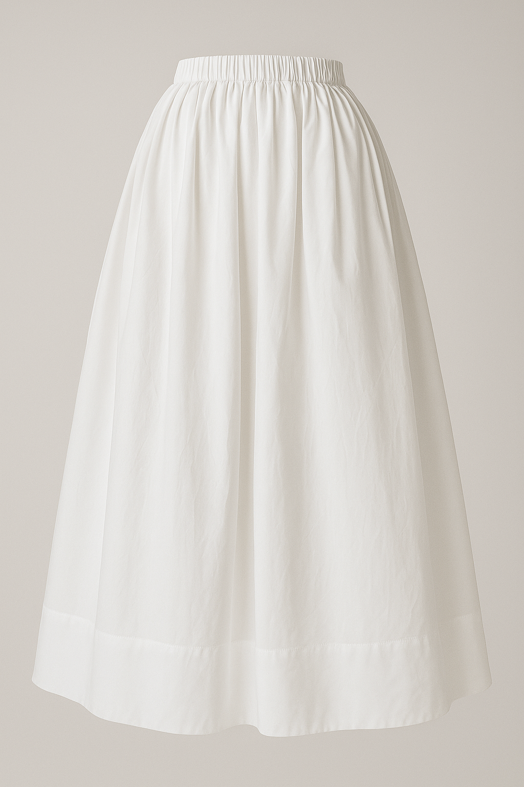 Classic White A-Line Maxi Skirt