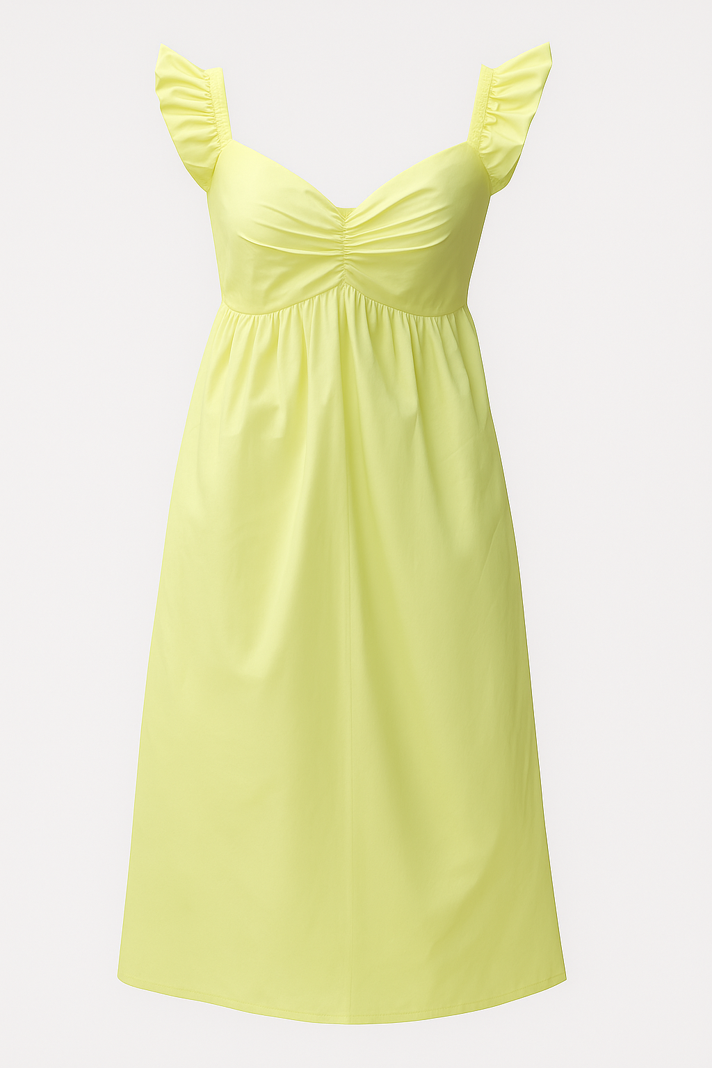 Butter yellow siena midi dress