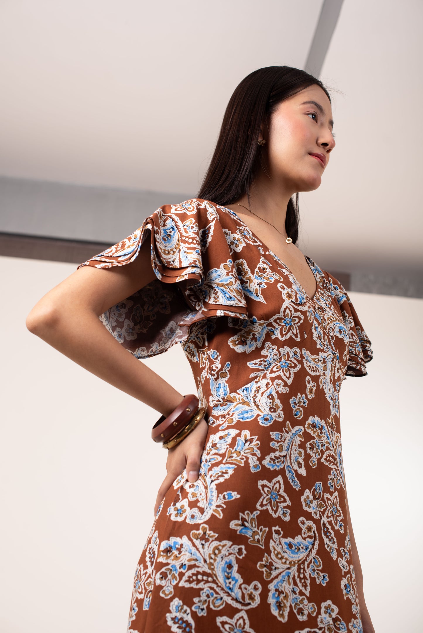 Terra Paisley Flutter Dress