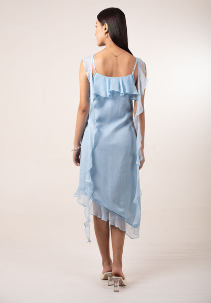Crystal Sky Ruffle Dress