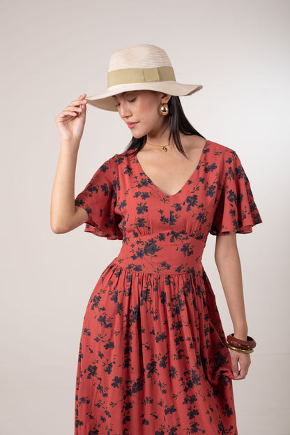 Heritage Floral Empire Dress