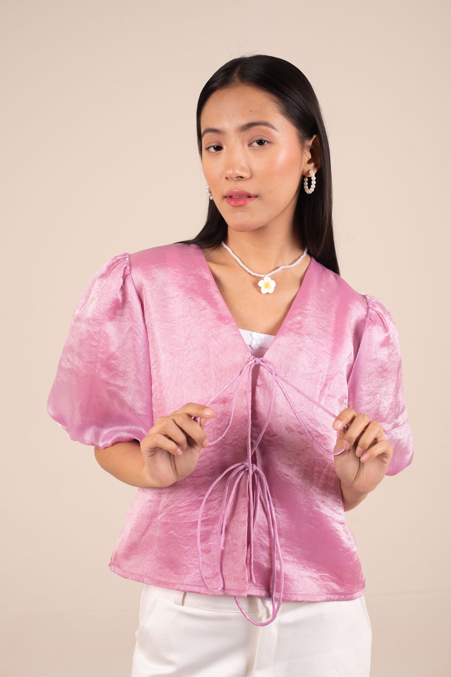 Liana Tie Front Top