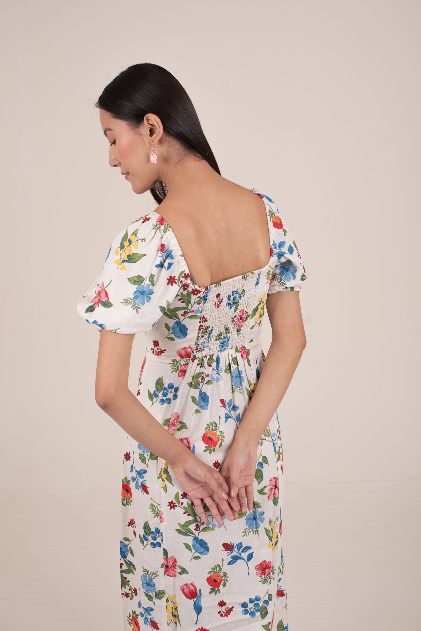 Floral linen Dress