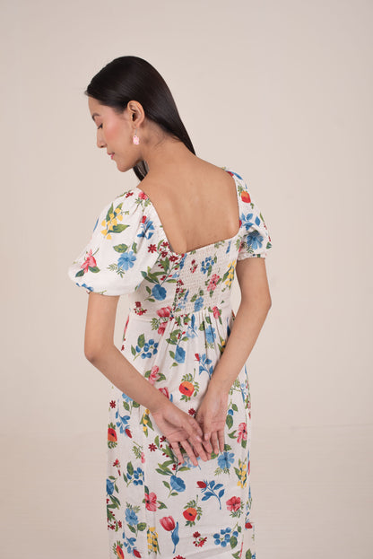 Floral linen Dress