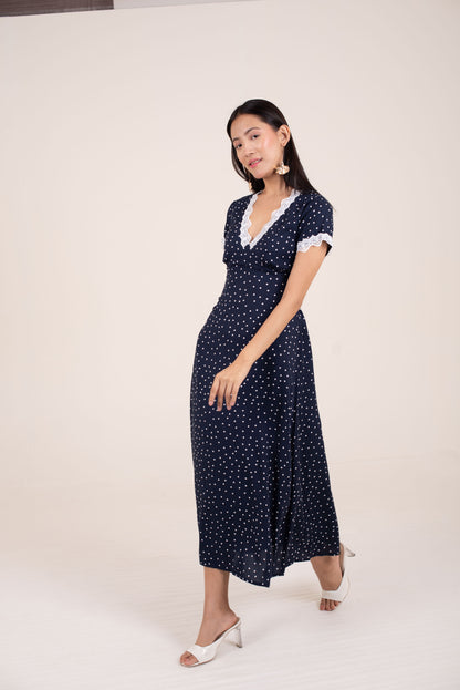 Midnight Bloom midi Dress