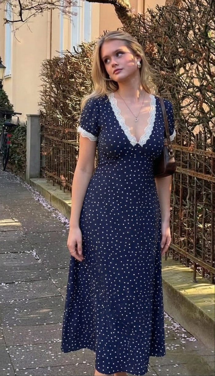 Midnight Bloom midi Dress
