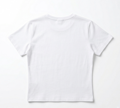 Best friend duo white crop tee