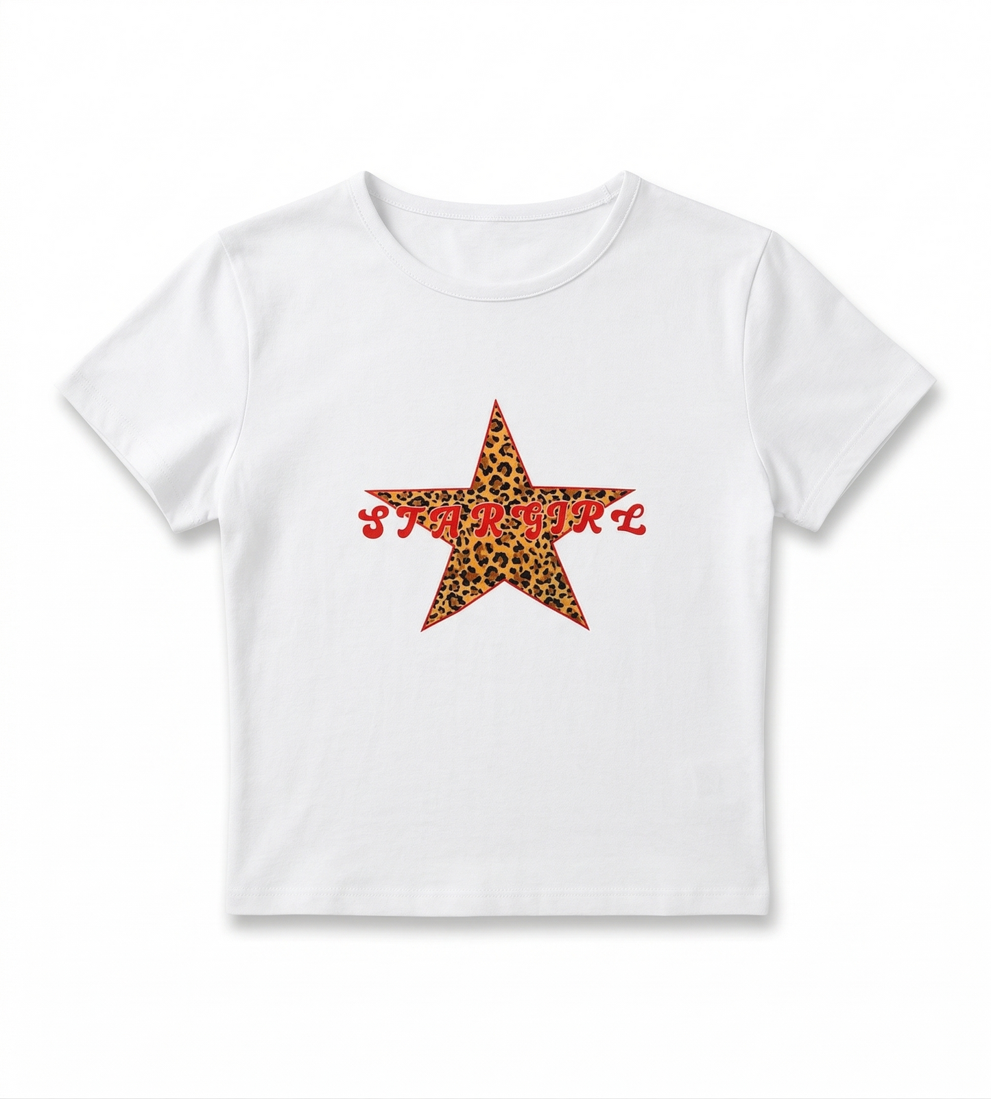 Star girl white crop top