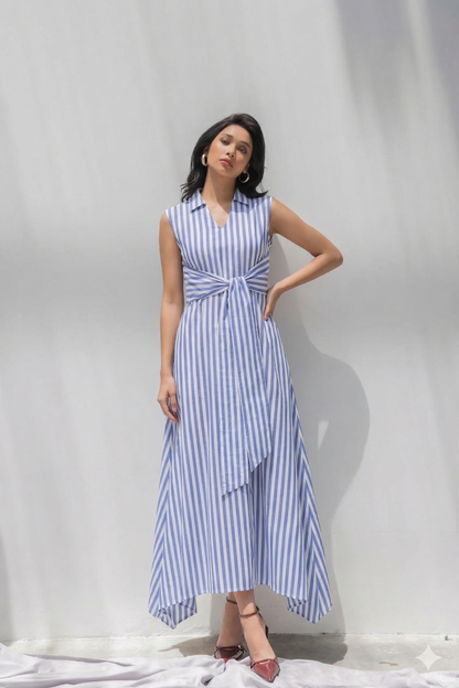 Cross tie up maxi dress