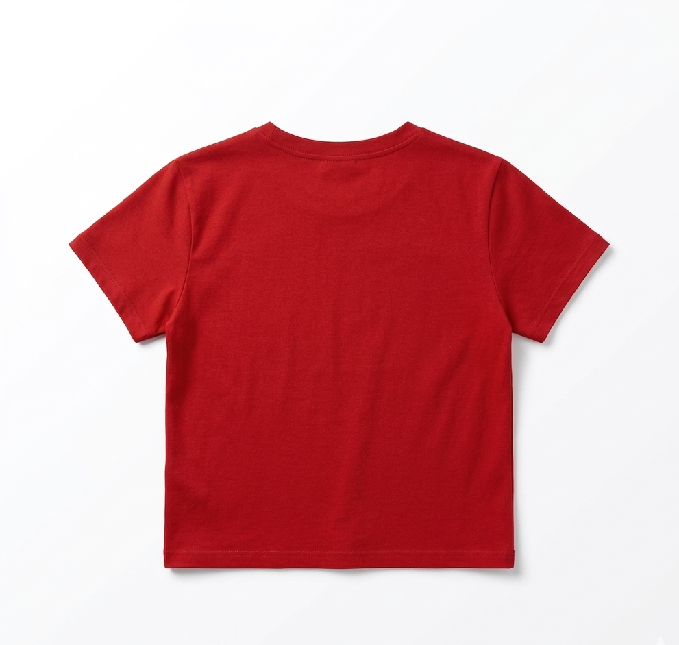The Main Character red Crop tee