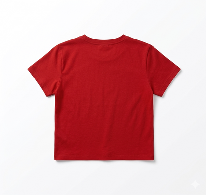Pretty you bow red crop Tee