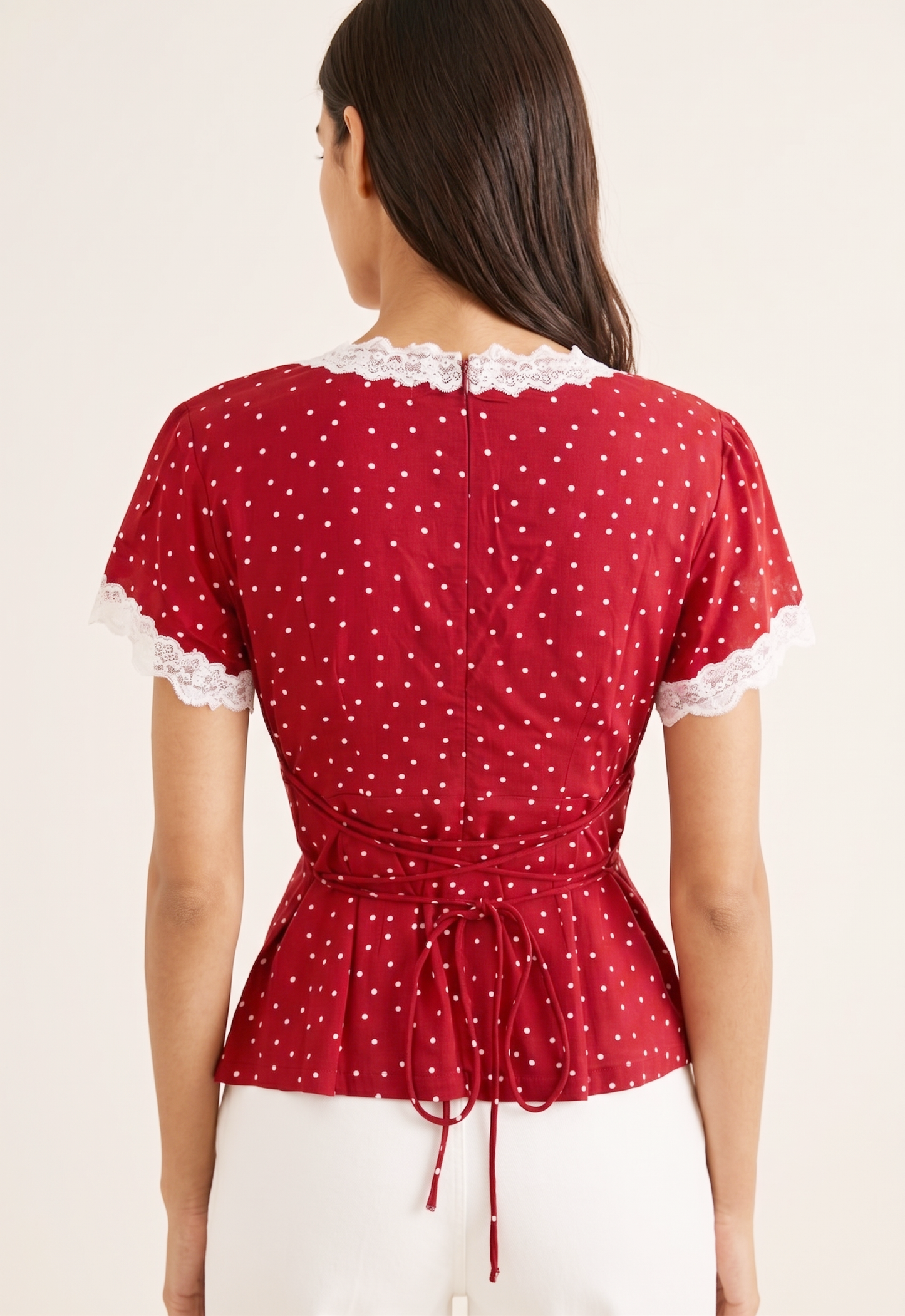 Paris Rouge Polka Top