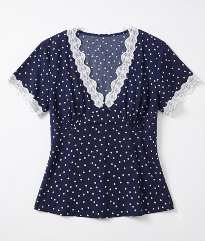 Luna Lace Polka Top