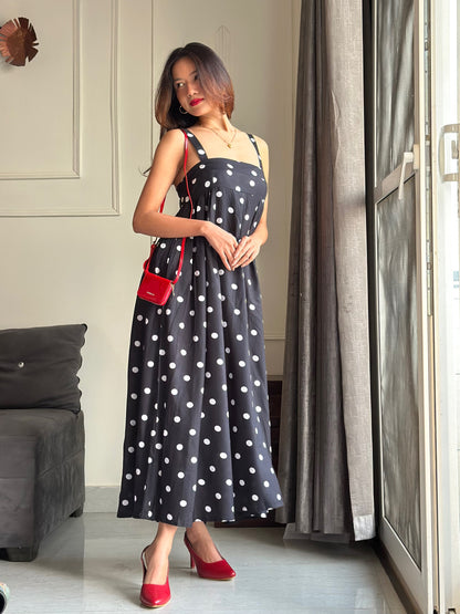 Poppie Polka dot Midi dress