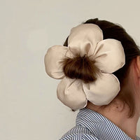 Petal puff beige scrunchie