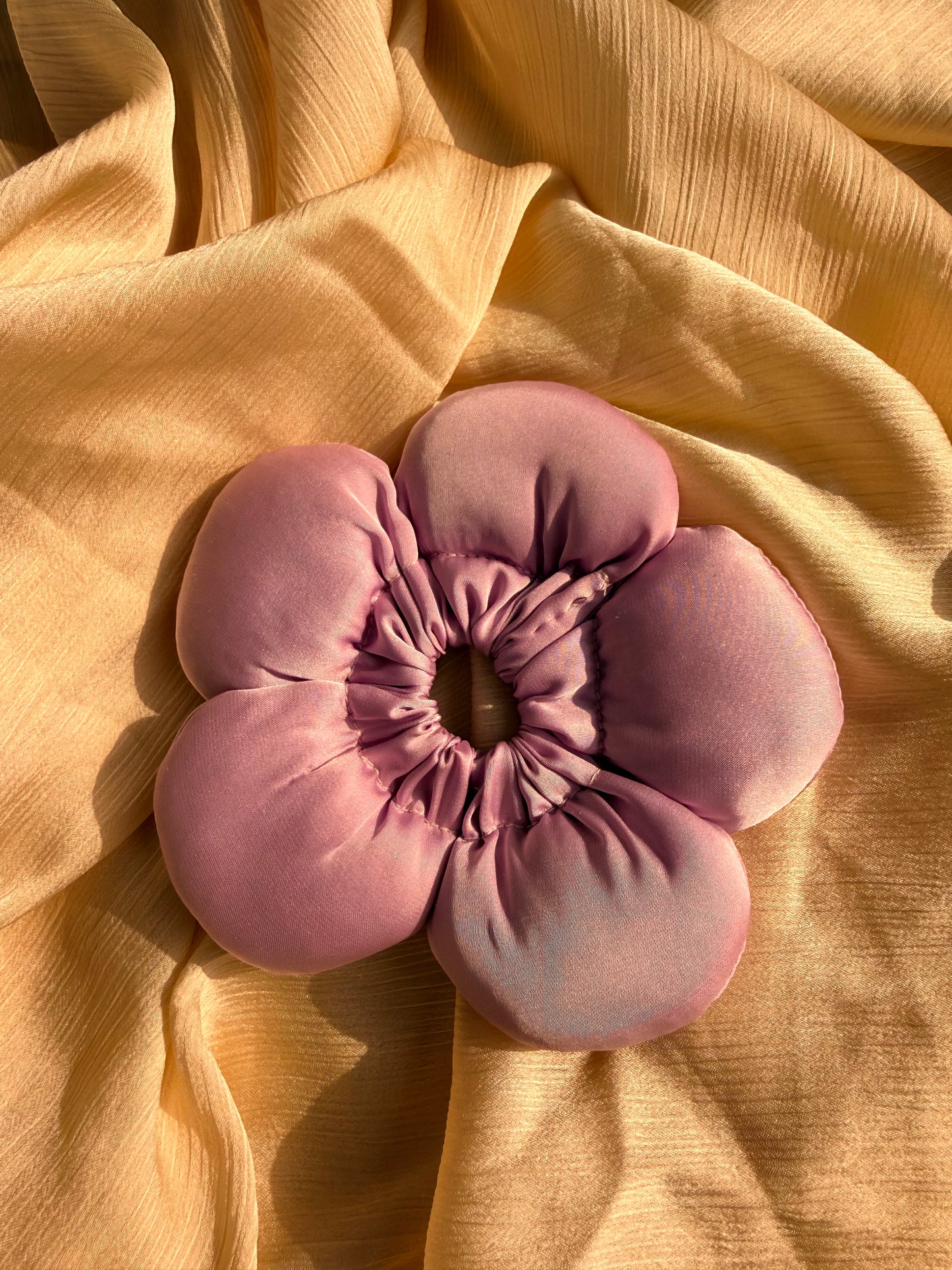 petal puff lavender scrunchie