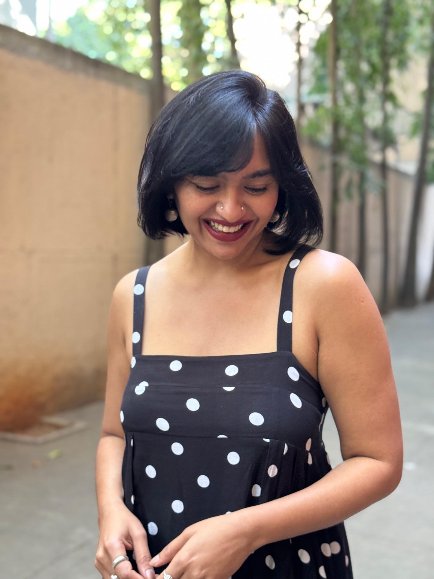 Poppie Polka dot Midi dress