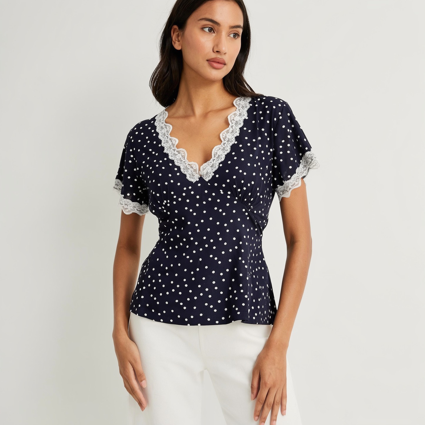 Luna Lace Polka Top