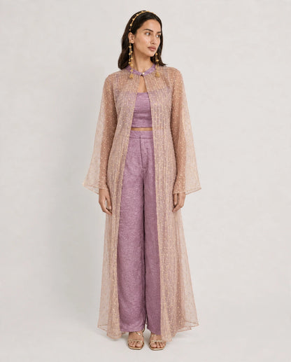 Ira Dusty pink Open-Front Shrug 3 piece set (Copy)