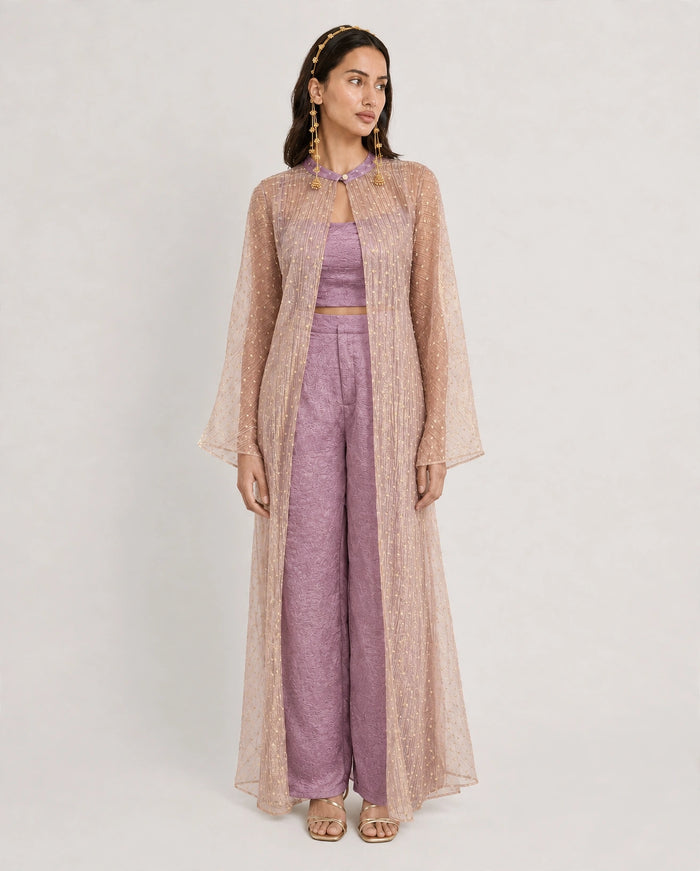 Ira Dusty pink Open-Front Shrug 3 piece set (Copy)