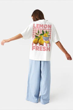 Sunny Citrus oversized white tshirt