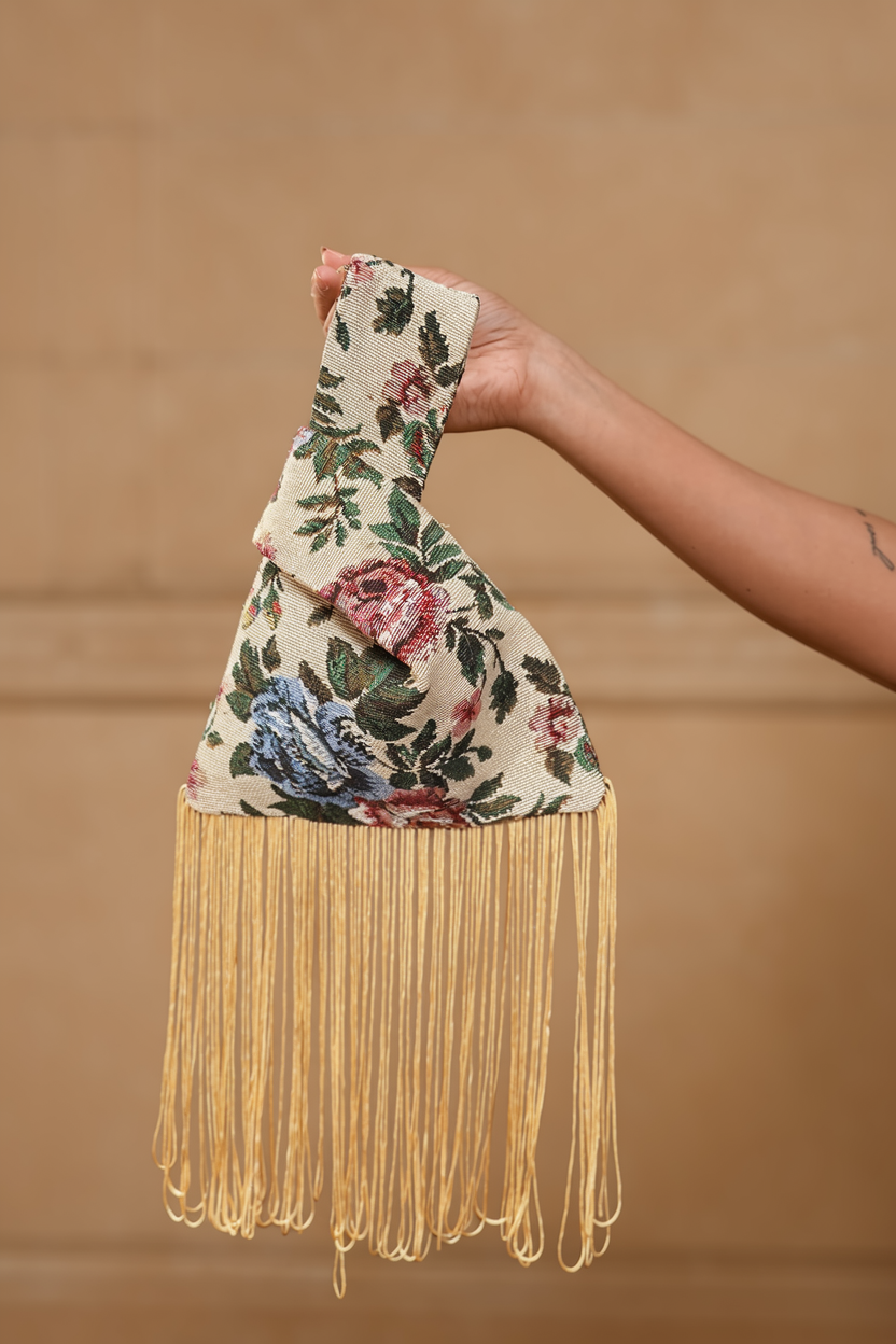 The Ivory Fringe Knot Bag