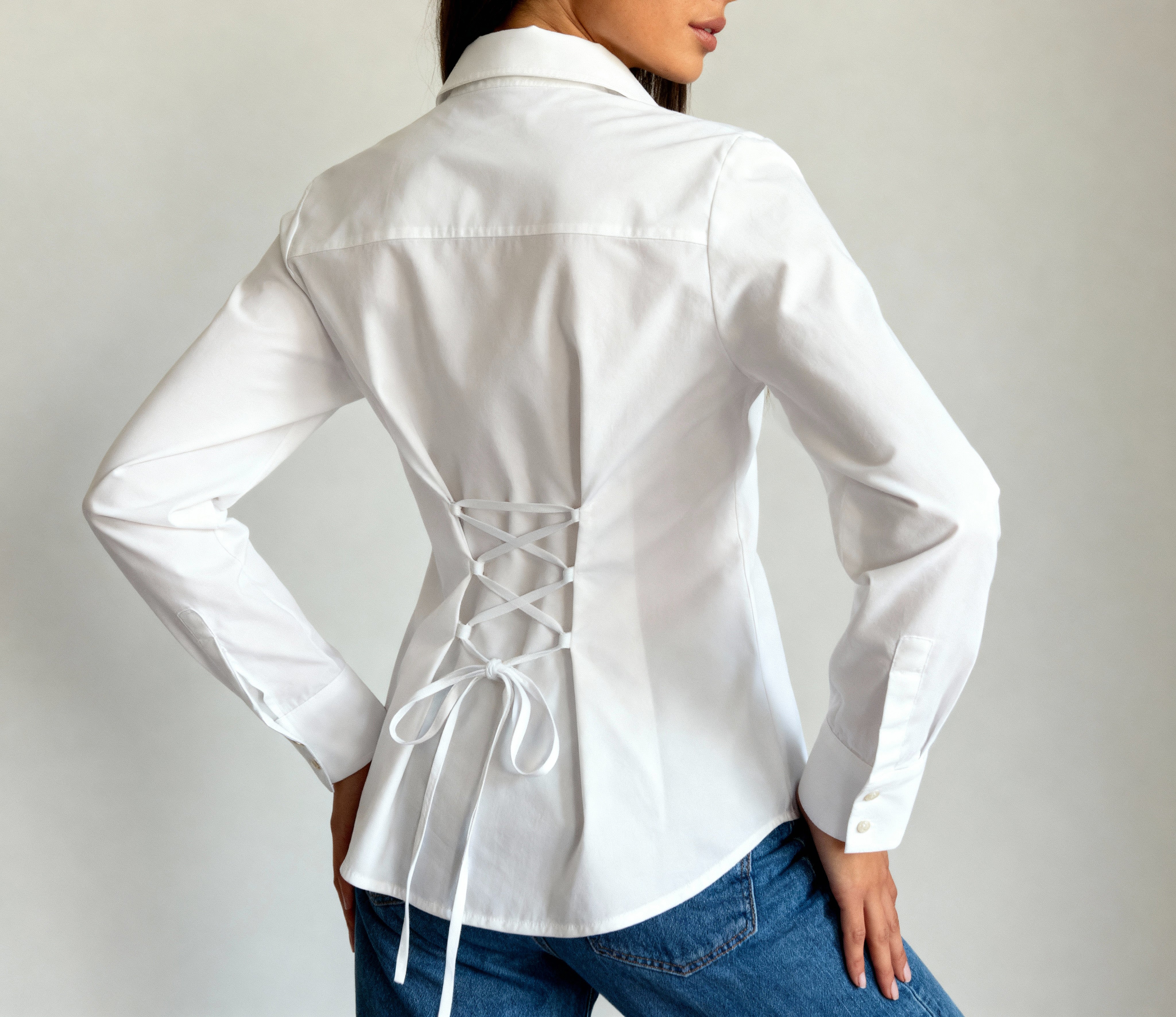 Tailored Corset White Shirt