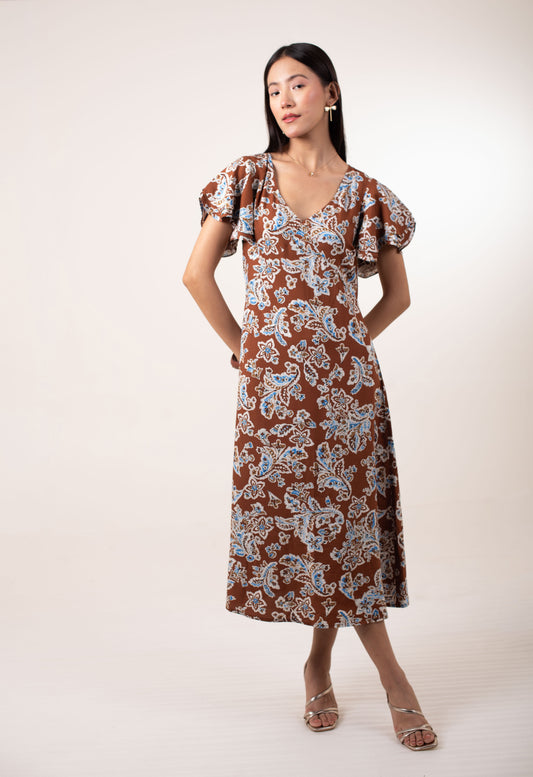 Terra Paisley Flutter Dress