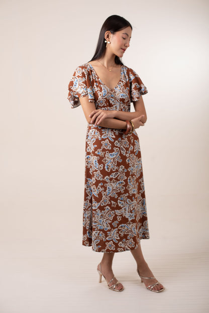 Terra Paisley Flutter Dress